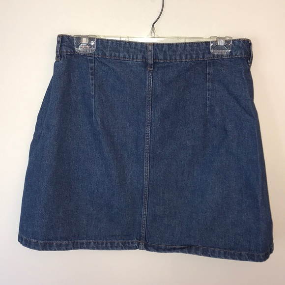 Denim Button-Up Mini Skirt - Picture 2 of 2